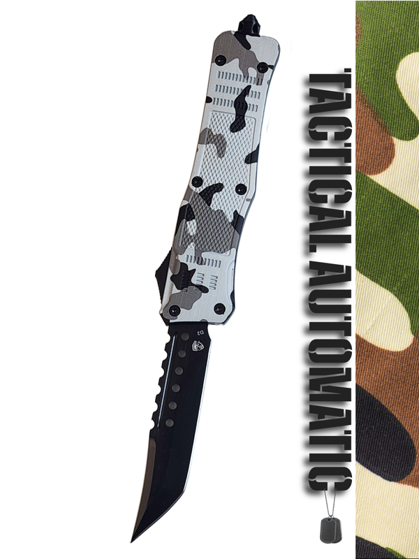 Venom 4TR ELITE Tactical OTF Knife - Armor Camo (Black Spartan 3.4")